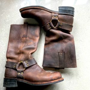 Frye Harness Gaucho 12R Men’s Brown/Tan Leather Boot size 9